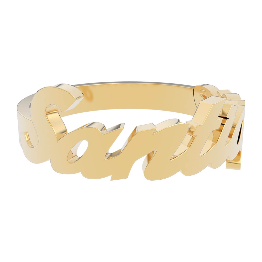 14K Gold Name Rings Santiago