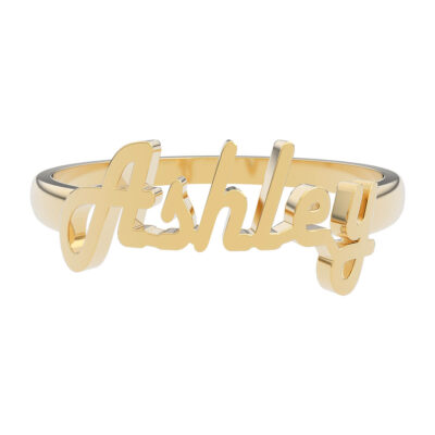 14K Gold Name Rings ashley