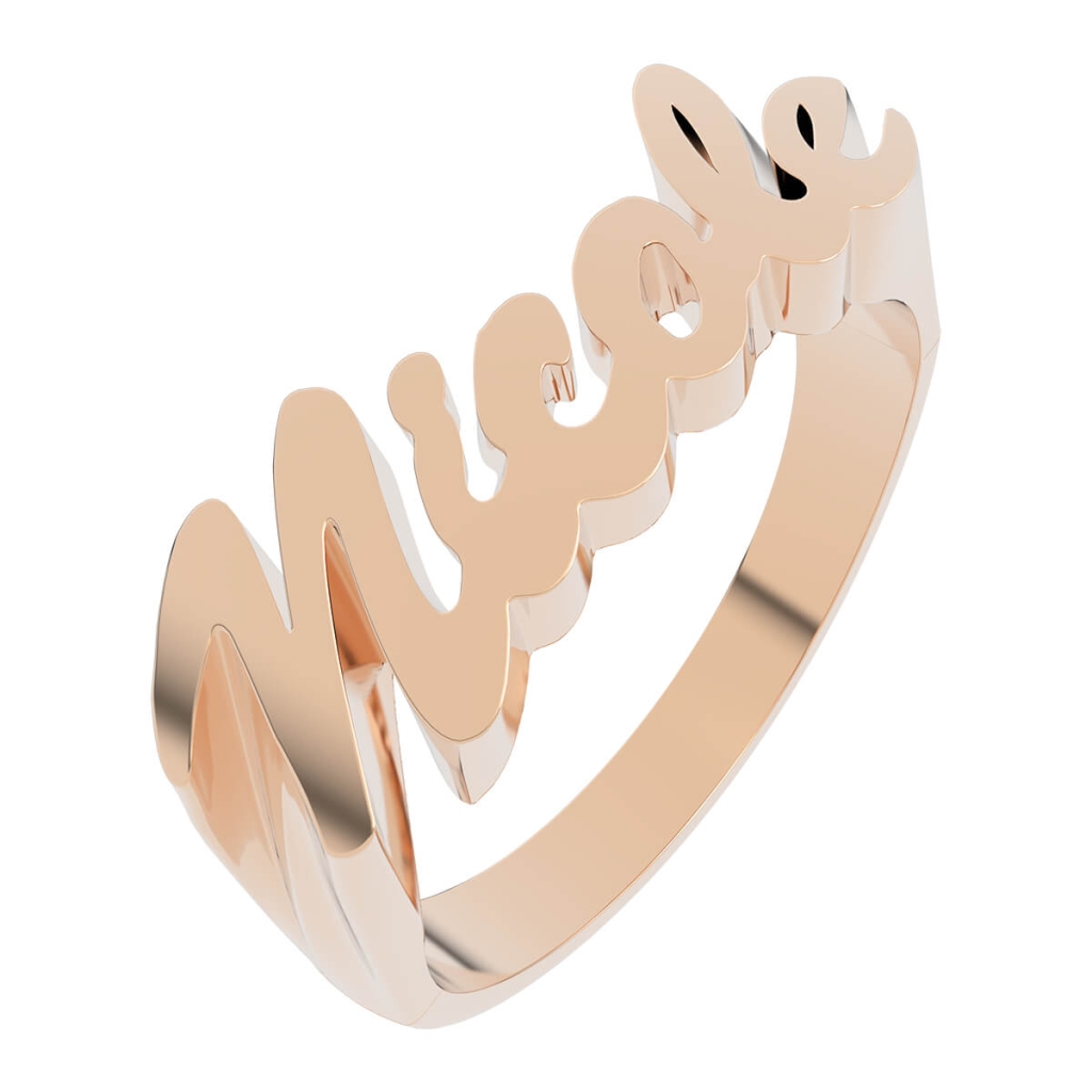 personalized name ring gold nicole