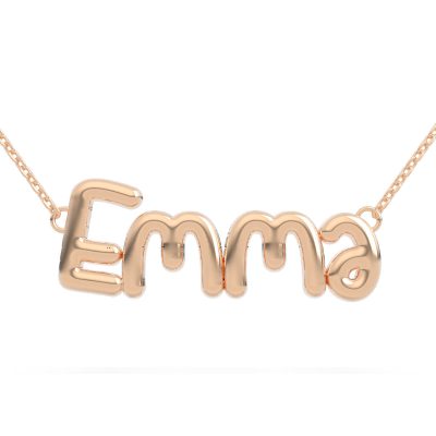 Emma rose gold Toddler Name Necklace
