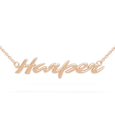 harper rose gold 14 Kara Name Necklace