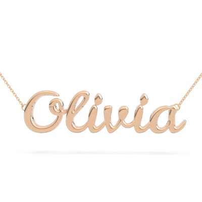 olivia rose Real Gold Name Necklace