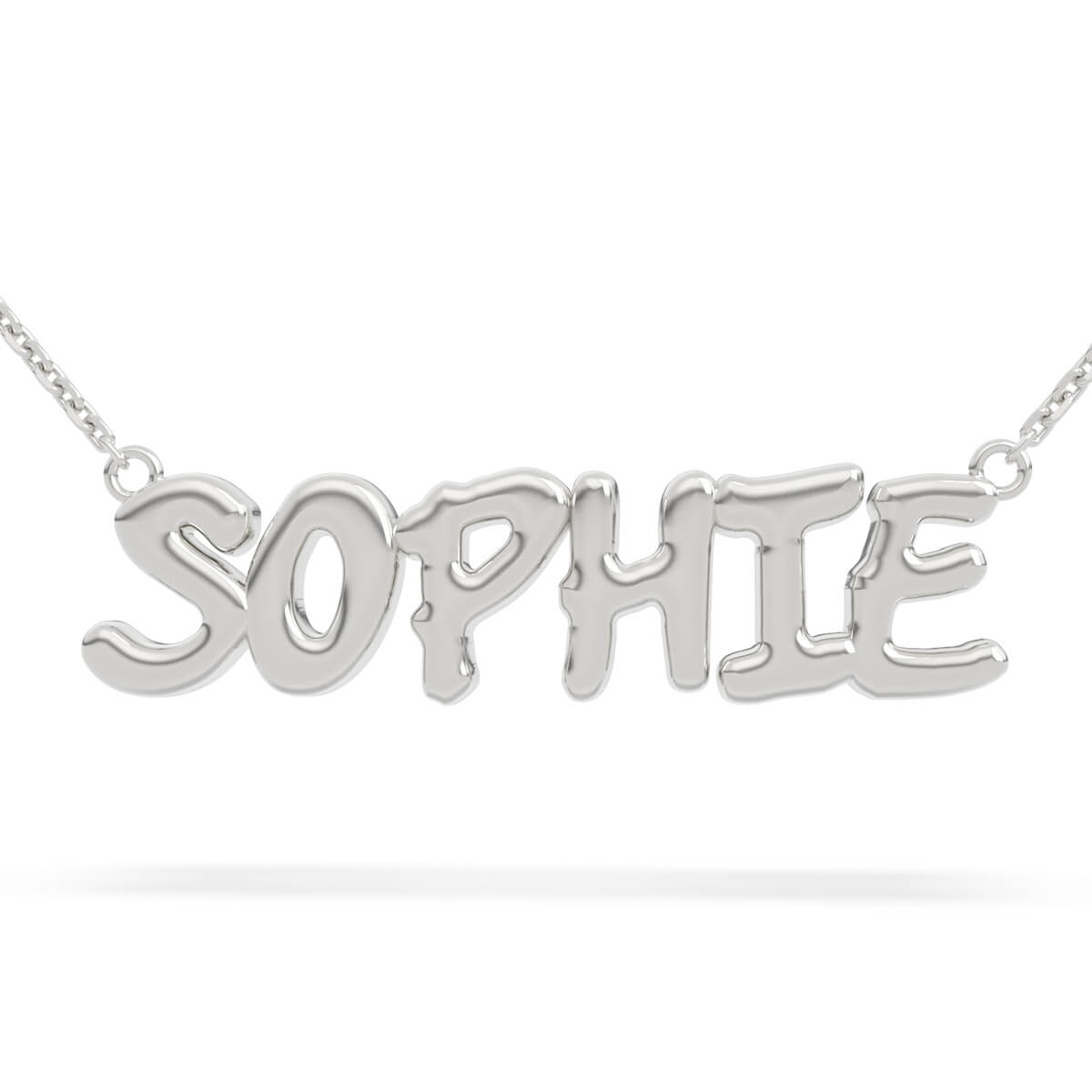 sophie white gold 14k name necklace