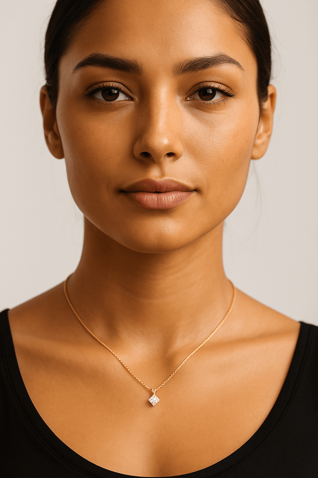 1ct Princess Cut Lab Grown Diamond Pendant